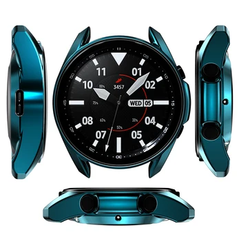 Mäkké TPU Ochranné puzdro Pre Samsung Galaxy Sledujte 3 45mm 41mm Nárazníka Pokovovanie Chránič Kryt Plášťa Pre Galaxy Watch3 Príslušenstvo