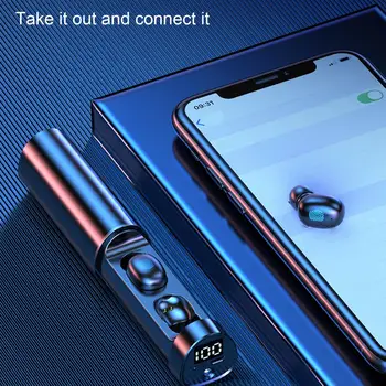 N21 TWS Bluetooth 5.2 LED Vodotesný Touch Ovládania Stereo HiFi Slúchadlá In-Ear Zníženie Hluku Športové Hudby Bezdrôtové Slúchadlá