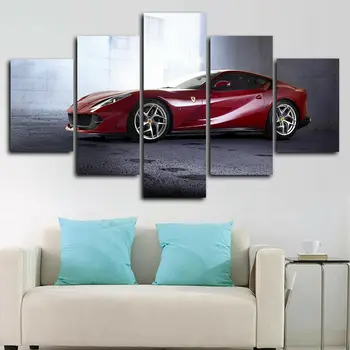 Nie Zarámované Plátno 5 ks Ferrari 812 Superfast Športové Auto Wall Art Plagáty, Obrázky Domova Príslušenstvo Pre Obývacia Izba Obrazy
