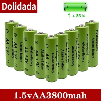 Nová Značka 3800mah 1,5 V AA Alkalické Batérie AA nabíjateľné batérie pre Diaľkové Ovládanie Hračka Batery požiarny alarm s nabíjačky