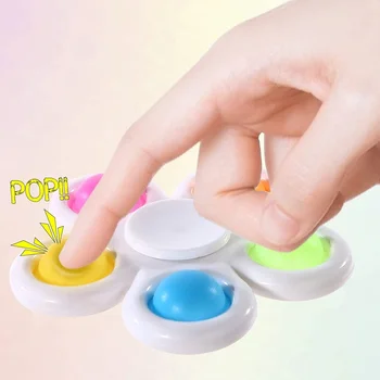 Nové Plus Fidget Spinner s Jednoduchým Dimple Fidget Špirály pre Dospelých, Deti-Jednoduché Dimple Fidget Popper pre odbúranie Stresu