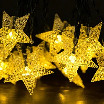 Nové Solárne String Svetlo Vonkajšie Star String Ľahké Nepremokavé Víly Vence Záhrada Vianočný Stromček, Svadobné Dekorácie, Záhradníctvo