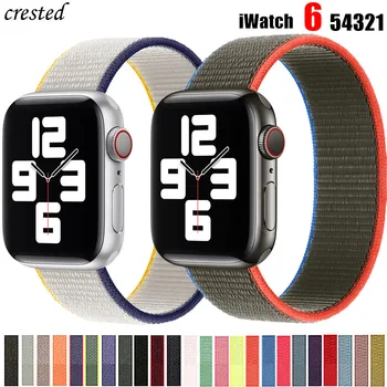 Nylon Popruh pre Apple hodinky kapela 44 mm 40 mm 42mm 38mm smartwatch náramok pás slučky náramok iWatch 3 4 5 6 se band