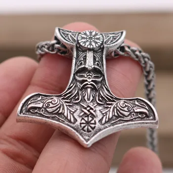 Odin je Kladivo s Raven prívesok Náhrdelník Nordic Viking Odin Amulet Vegvisir Kompas Slovanské Kolovrat Prívesok Náhrdelník Šperky
