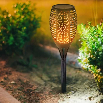Outdoor IP65 Vodeodolný LED Záhrada Baterky Lampy Solárne Plameň Svetla na Dvore Záhradné Solárne Ťažná sila Svetla Led Solárne Stick Svetlá Hot