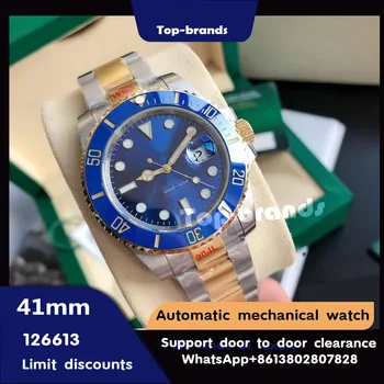 Oyster Perpetual 126613 Oystersteel 2021 top značky 1:1 luxusné luxusné pánske hodinky potápačské športové pánske mechanické hodinky