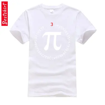 Pi Číslo Cricle Matematika T Shirt Vedy Dar, Leto, Jeseň Bavlny O Krk Mužov Topy T Shirt Lumbálna 3D Vytlačené Na T-Shirt Dospelých