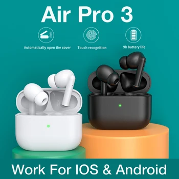 Pre airpoddings pro 3 Dotyk Ovládanie Bezdrôtové Slúchadlá TWS Bluetooth headset športové headset 300mAh plnenie box pre Apple Android