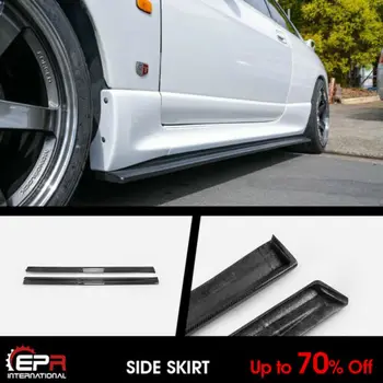 Pre Nissan Skyline R33 GTR EPA Štýl Carbon Lesklým Strane Sukne Rozšírenie Exteriéru Auto Príslušenstvo