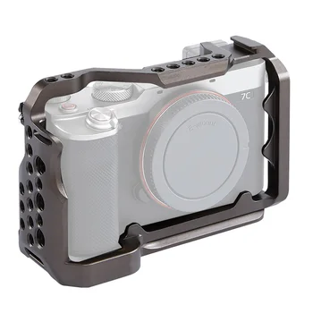 Pre Sony A7C DSLR Fotoaparát Klietky Plošinu Ochranného krytu Prípade Studenej Obuvi 1/4 Arri DIY Rozšírenie Auta Mikrofón Svetlo Vlog Stabilizátor