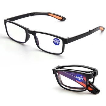 Prenosné Skladacie Okuliare na Čítanie Módne Retro Anti-modré Svetlo Presbyopia Okuliare Muži Ženy Počítač Okuliare +1,0 Až +4.0