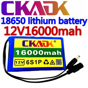 Prenosné Super 12V 16000mah batérie Nabíjateľná Lítium-Iónová batéria kapacita DC 12,6 v 16Ah CCTV Kameru Monitor + nabíjačka