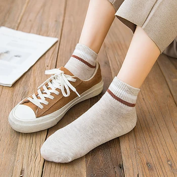 Pruhované ponožky ženy bavlna kawaii módny návrhár meias radi roztomilé harajuku médiá žena chaussette femme dámy sokken ponožka