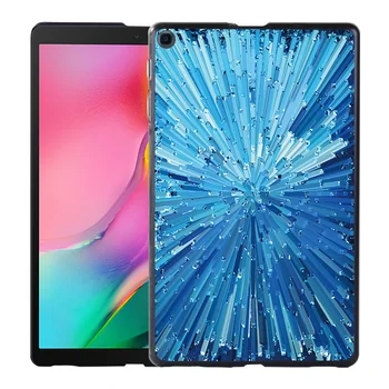 Prípad tabletu Samsung Galaxy Tab 10.1 Palcový 2019 T510/T515 3D Vytlačené Bežné Plastové Pevného Späť Shell Kryt + dotykové Pero