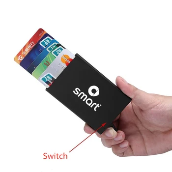 RFID Anti-theft Smart Držiak Tenký ID Držiteľa Karty Banka Kreditnej Karty Pre Smart fortwo 450 451 452 453 454 Auto príslušenstvo