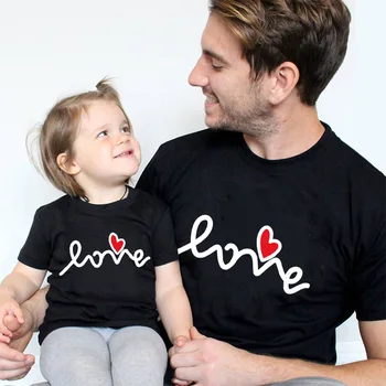 Rodina Zodpovedajúce Oblečenie Otec, Matka Chlapca a Mňa šaty, Bavlna Príležitostné Tlače Krátky Rukáv Rodiny Vzhľad 2021 Letné T-shirt