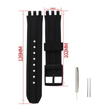Silikónové popruh mužov 18 mm pin spony, hodinky, príslušenstvo Pre Vzorku SUIB400 SUIK400 outdoorové športy gumy popruh Watchbands