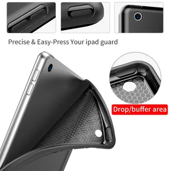 Slim Smart Case Pre iPad Apple 10.2 2020 8. 7. A2200 A2198 A2270 A2429 Soft Shell TPU Zadný Kryt Prípad Tabletu +Film+Pero