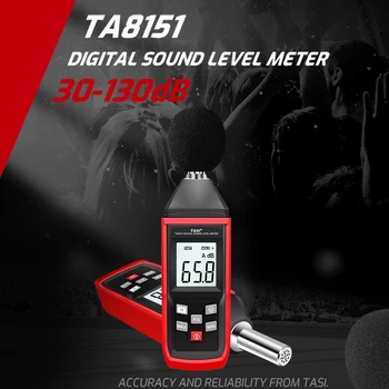 TASI Profesionálne High-Precision Hluku Tester Zvuk Decibel Monitor 30-130dB Akustické Instrument Digital Zvukomer SLM