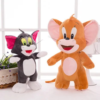 Tom Cat, Plyšové Hračky Jerry Myš Kawaii Mäkké, Vypchaté Bábiky Cartoon Zvierat Mačky Brinquedos Plyšový Vankúš Pre Deti Narodeninám
