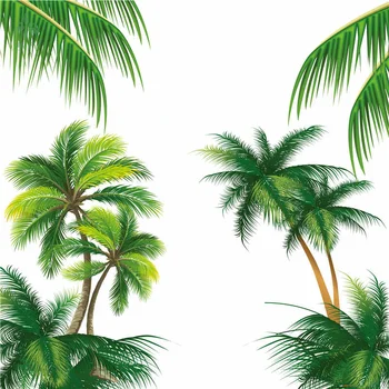 Tropické Kokosové Palmy Raj Rastliny Leav Obrus Jedáleň Dekor