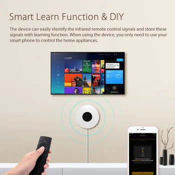 Tuya WiFi IR Diaľkové Ovládanie pre klimatizácia, TV Smart Home Infračervené Univerzálny Diaľkový ovládač Pre Alexa Domovská stránka Google