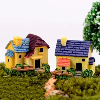 Umelá Mini Miniatúrne Živice Dom Remesiel Ornament, pre Domáce Dekorácie Malý Dom Model DIY Roztomilý Mini Živice Dom Miniatúrne
