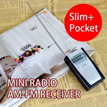 Univerzálne Vrecko Rádio Teleskopická Multifunkčné Mini AM/FM 2-Band Rádio Svete Prijímač S Reproduktor 3,5 mm Slúchadlá