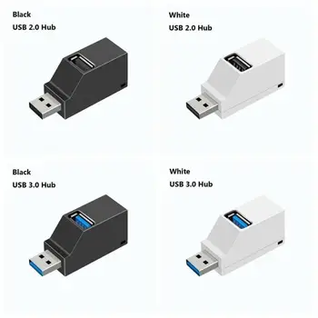 USB Rozbočovač USB 3.0 Splitter Box 3 Port Mini Ultra-tenké Vysoká Rýchlosť, Nízka Spotreba Energie (Hot Swap), Pre Stolové Počítače Notebooky