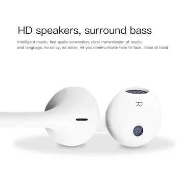 V Uchu Slúchadlá pre iPhone SE 12 11 7 8 Plus XS MAX Pro Stereo Zvuk Káblové Slúchadlá Vodič Ovládať Bluetooth-kompatibilného Headsetu