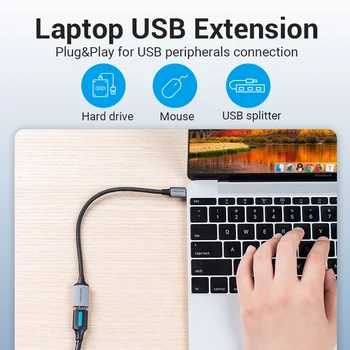 Vencie USB C do USB OTG USB 3.0 2.0 Typu C OTG Kábel, Konektor pre Samsung GalaxyS 10 MacBook Pro USB napájací Adaptér