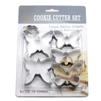 Veľkonočné Motýľ Cookie Cutter 5 Rôznych Tvar Nehrdzavejúcej Ocele Biscuit Rezačky