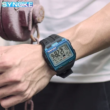 Veľký Displej Hodinky Pre Mužov Nepremokavé Multifunkčné Športové Muž Digitálne náramkové hodinky Nové LED Luninous Silikónové Popruh Hodiny 2021