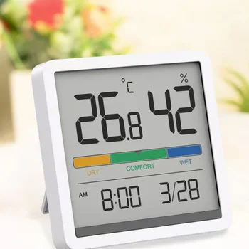 Xiao Miiiw Stlmiť Teplotu A Vlhkosť, Hodiny, Domáce Vnútorné Vysokou presnosťou Detská Izba C/F Teploty Obrovský Monitor LCD Displej