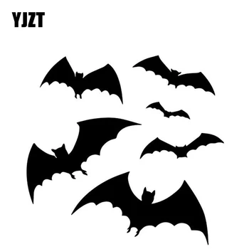 YJZT 15.7 CM*15.1 CM Bat Dekorácie Vzor Auto Nálepky, Auto Kufor Príslušenstvo Vinyl Odtlačkový Čierna/Strieborná C4-2516