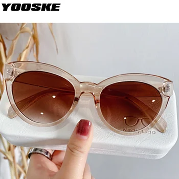 YOOSKE Sexy Mačka Očí, slnečné Okuliare Ženy 2021 Módne Gradient Ružová, Slnečné Okuliare Dámy Retro Okuliare Odtiene UV400 vonkajšie Zrkadlo