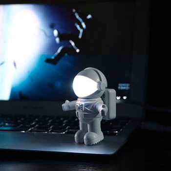 Z75 Nový Štýl Čistá Biela Cool Nové Astronaut Spaceman USB Svetla Nastaviteľné LED Nočné Svetlo Pre Počítač PC Lampa Stolná Svetlo
