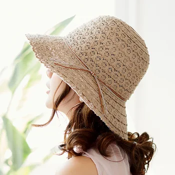 Čipky duté slnko klobúk žena na jar a leto, voľný čas wild rybár klobúk skladacia opaľovací krém, slnečné pláže hat