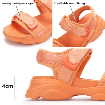 Ženy Sandále Módne Športové Platforma Bežné dámske Plážové Topánky Sandále Po Lete Výlet s Klinu Náklonu Dámy Sandále