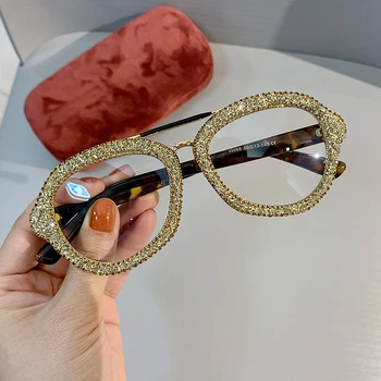 ženy slnečné okuliare retro Kola dizajn Bling kamene Luxusné slnečné okuliare Blu-ray oko protetion okuliare na Čítanie Jasný objektív lupa