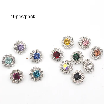 10 nových Kusov/Veľa 16 MM Diamant Zmiešané Farby Kovové Gombíky DIY Rukoväť Šitie Tlačidlá Používané Na Oblečenie, Dekorácie, Doplnky