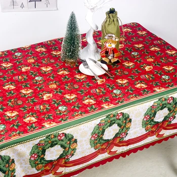 150x180cm Vytlačené Obrus Nový Rok Tabuľka Zahŕňa Anti-zablokovať Santa Obrus Vianočné Ozdoby Vianočné Polyester