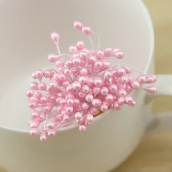 1pc 60 mm DIY Umelé Mini Pearl Flower Stamen Pistil Multi farby Dvojité Hlavy Umelé Kvetinový Guľôčok Pre Svadobné Dekorácie