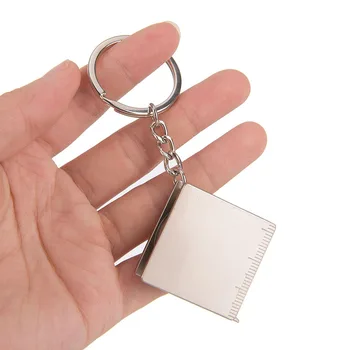 1PC Kovové Pásky Opatrenie Keychain Prenosné Keyring Pravítko Multifunkčné Dekorácie, Darčeky Veľkoobchod