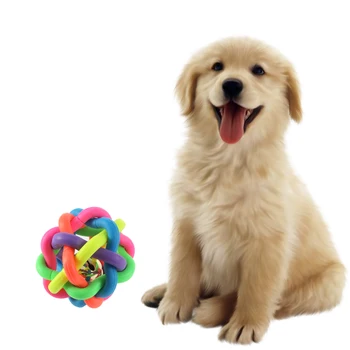 1pcs farebné gule pet hračka hračka pre psa cat hračka s bell pre malé a stredne veľké pes Čivava, Yorkshire, Pudel pet produkt hot