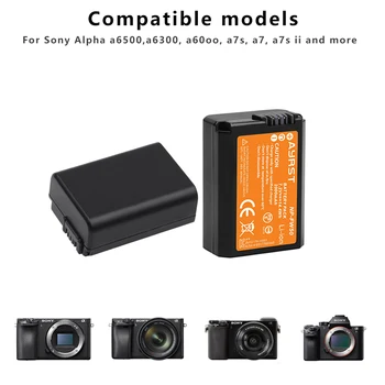 2 ks 2000mAh NP-FW50 FW50 NPFW50 Batérie pre Sony Alpha a6500 a6300 a7 7R a7R a7R II a7II NEX-3 A NEX-3N NEX-5 kamery
