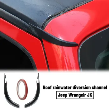 2 ks Vody Dažďových Zvodov Rozšírenie Pre Jeep Wrangler JK JKU 2007-2018 Príslušenstvo Auto Dažďovej vody Štít Zneužívanie Slot