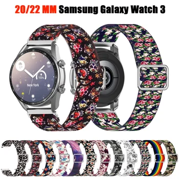20 mm Tlač Popruh Pre Samsung Galaxy Sledujte 3 41mm/Amazfit GTR 42mm/huawei gt2 42mm Smart hodinky 22 mm Elastický remienok Pre huawei gt