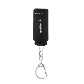 2017 Populárne Mini Keychain Pocket Torch USB Nabíjateľné LED Svetlom Baterky Lampy 0,3 W 25Lm Multicolor Mini-Horák