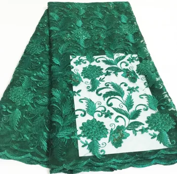 2020 Najnovšie Ružová Afriky Čipky Textílie Vyšívané Nigérijský Flitrami Čipky Kvalitné francúzske Tylu Čipky Textílie Na Svadby LYX05